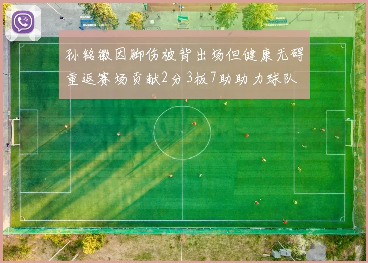 孙铭徽因脚伤被背出场但健康无碍重返赛场贡献2分3板7助助力球队